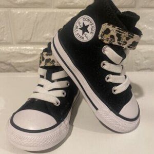 Chuck Taylor Toddler Girls High Tops ~Leopard~size 4 EUC